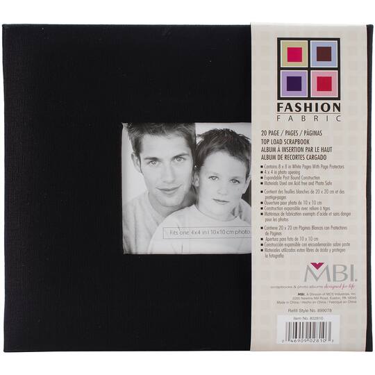MBI&#xAE; Black Fashion Fabric Post Bound Album with Window